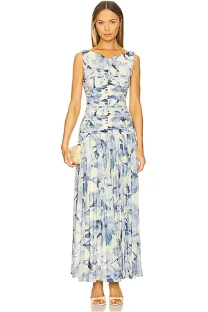 Nicholas Vestido midi melia en color azul talla 2 en - Blue. Talla 2 (también en 8).