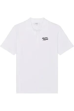 Maison Kitsuné Handwriting comfort polo en color talla L en - White. Talla L (también en M, S, XL/1X).