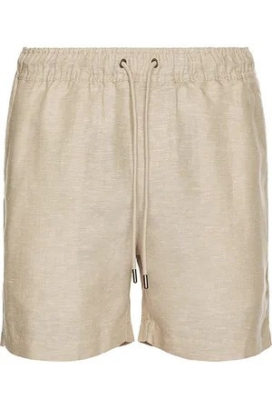 ONIA Air linen pull-on shorts 6 en color talla L en - Tan. Talla L (también en M, S).