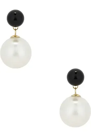 Shashi Pendientes largos ryder en color ivory talla all en - Ivory. Talla all.