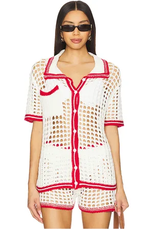 superdown Bronwin top en color blanco talla L en - White. Talla L (también en M, S, XS).