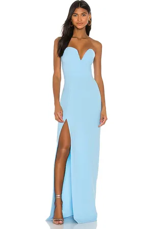 Amanda Uprichard Vestido largo cherri en color bebe azul talla XS en - Baby Blue. Talla XS (también en L).