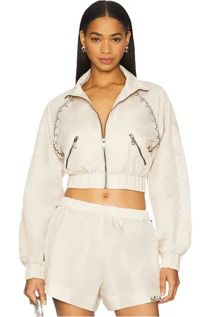 AREA Chaqueta deportiva crystal trim en color talla M en - Cream. Talla M (también en S).