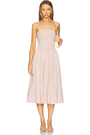 Free People Vestido midi ajustado free-est onda en color rubor talla L en - Blush. Talla L (también en XL).