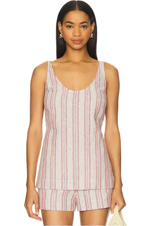 FAITHFULL THE BRAND Top sin mangas var en color rojo, verde talla L en - Red,Green. Talla L (también en M, S, XL