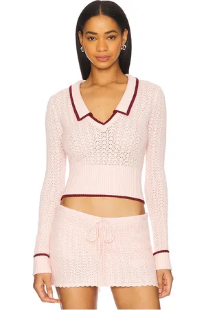 DANIELLE GUIZIO Charlotte pullover top en color rose talla L en - Rose. Talla L (también en M, S, XL, XS, XXS).