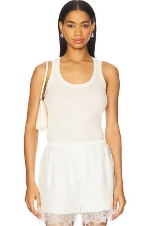 Rohe Top de cuello redondo de canalé fino. en color ivory talla 38/6 en - Ivory. Talla 38/6 (también en 40/8, 42/10).