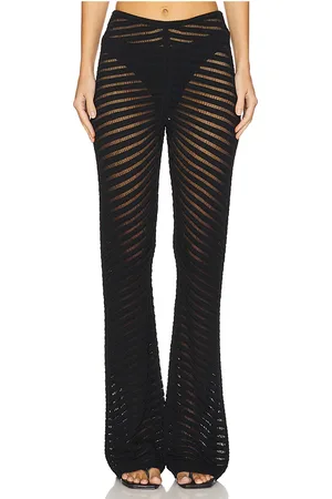 DEVON WINDSOR Pantalón acampanado camille en color talla L en - Black. Talla L (también en M, S, XL, XS).