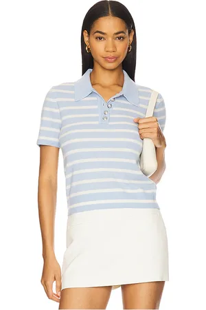 VERONICA BEARD Brandt polo en color bebe azul talla L en - Baby Blue. Talla L (también en M, S, XL, XS).