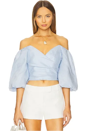 Bardot La camiseta de lino eva en color bebe azul talla 4 en - Baby Blue. Talla 4 (también en 10, 8).