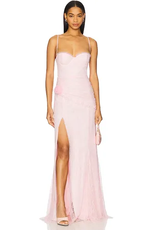 MAJORELLE Vestido largo salma en color rose talla M en - Rose. Talla M (también en XL).