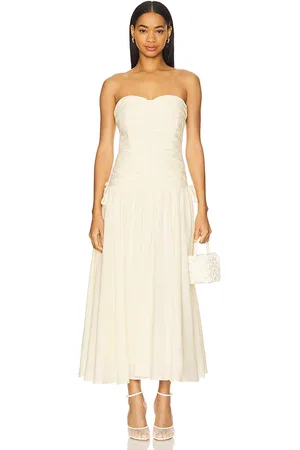 ASTR Maxivestido dress en color talla L en - Cream. Talla L (también en M, S, XL, XS).