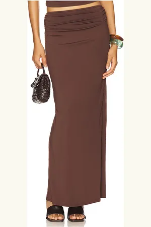SNDYS Falda gabby en color chocolate talla L en - Chocolate. Talla L (también en XL, XXL).