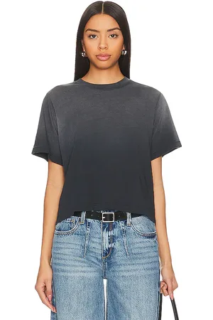 Michael Lauren Camiseta corta estilo boxy con degradado hester en color negro talla L en - Black. Talla L (también en M