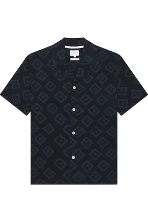 Norse projects Mads batik shirt en color azul marino talla L en - Navy. Talla L (también en M, S, XL/1X).
