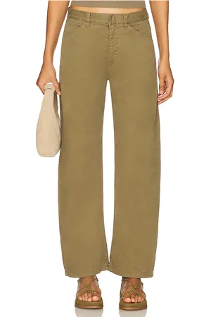 NILI LOTAN Pantalones pierna recta tribeca en color verde oliva talla 0 en - Olive. Talla 0 (también en 2, 6, 8).