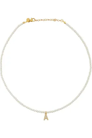 petit moments Collar initial pearl en color oro metálico talla B en - Metallic Gold. Talla B (también en H, O, R, S).