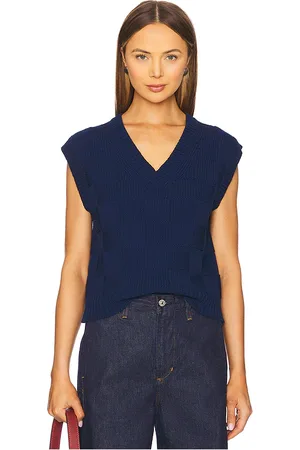 Guest In Residence Guest en residence chaleco jersey checker en color azul marino talla L en - Navy. Talla L (también en XL, XS).