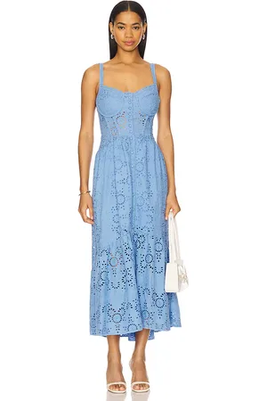 ASTR Maxivestido dress en color talla L en - Blue. Talla L (también en M).
