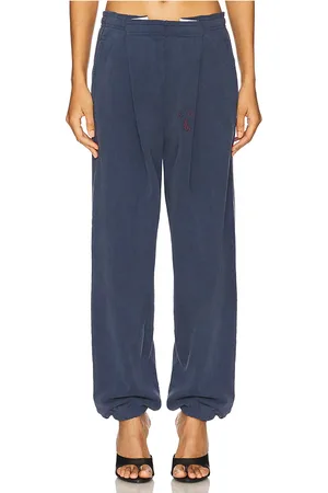 Alexander Wang Pantalón deportivo plisado con gráfico en color azul marino talla L en - Navy. Talla L (también en M, S, XS
