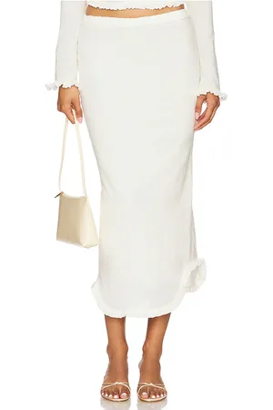 The Line By K Falda marion en color blanco talla L en - White. Talla L (también en S).