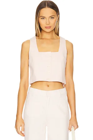 DL1961 Lizzie cropped top en color rubor talla L en - Blush. Talla L (también en M, S, XS).