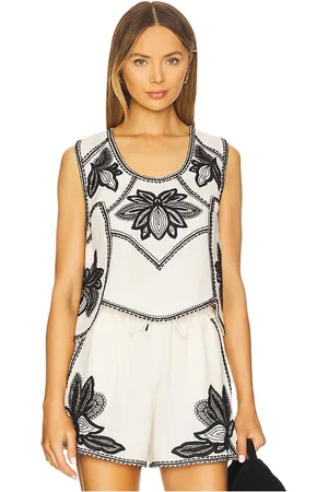 Scarlett Poppies Minetti top en color ivory talla L en - Ivory. Talla L (también en M, S, XS).