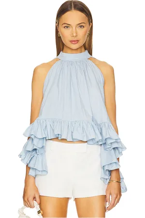 Azeeza Plath top en color bebe azul talla M en - Baby Blue. Talla M (también en S, XS).