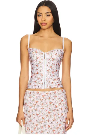 Bella Venice Top corsé caroline en color red,ivory talla M en - Red,Ivory. Talla M (también en XS).