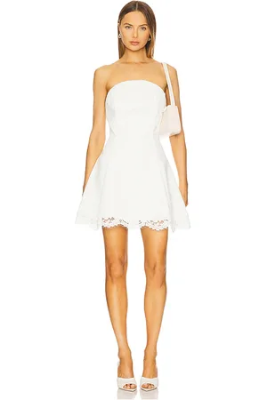 Amanda Uprichard Minivestido romilly en color talla L en - White. Talla L (también en S).