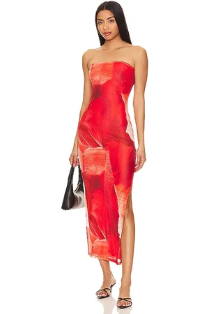 MORE TO COME Maxivestido jamila en color rojo talla M en - Red. Talla M (también en XL, XXS).