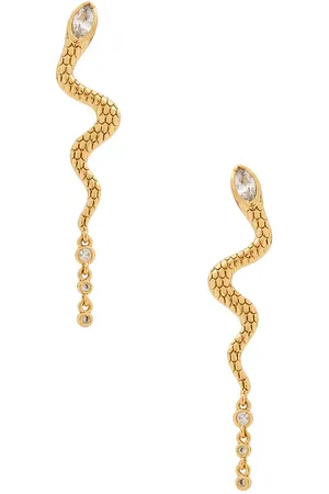 Ettika Pendientes largos serpent slither en color oro metálico talla all en - Metallic Gold. Talla all.