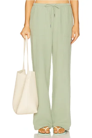 Bobi Pierna ancha en color verde salvia talla L en - Sage. Talla L (también en M, S, XL, XS).