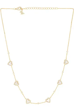 By Adina Eden Collar pave en color oro metálico talla all en - Metallic Gold. Talla all.