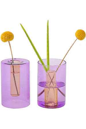 Block Design Florero small reversible glass vase en color morado talla all en - Purple. Talla all.