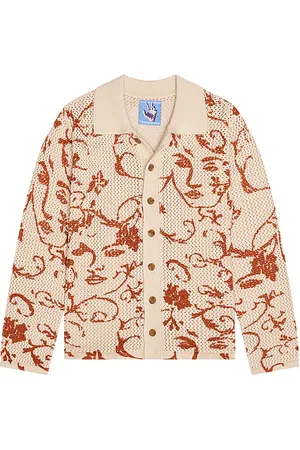 KIDSUPER STUDIOS Top con botones face en color talla L en - Cream. Talla L (también en M, S, XL).