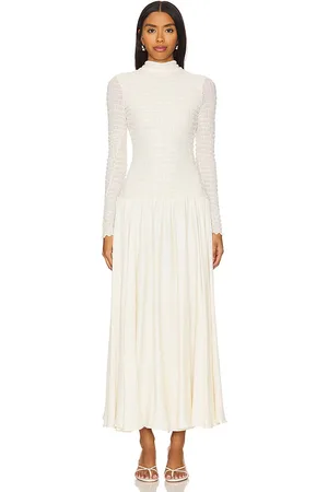 SIEDRES Vestido midi feja open back en color ivory talla 36 en - Ivory. Talla 36 (también en 38).