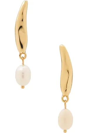 Ettika Pendientes largos liquid lux en color ivory talla all en - Ivory. Talla all.