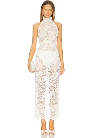 Amanda Uprichard Maxivestido brynley en color talla L en - White. Talla L (también en M, S, XL, XS).