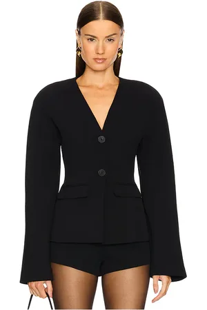 EAVES Gal polished crepe blazer en color talla L en - Black. Talla L (también en M, S, XS, XXS).