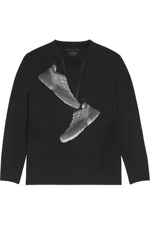 Maison Margiela Camiseta de manga larga sneaker en color negro talla L en - Black. Talla L (también en M).