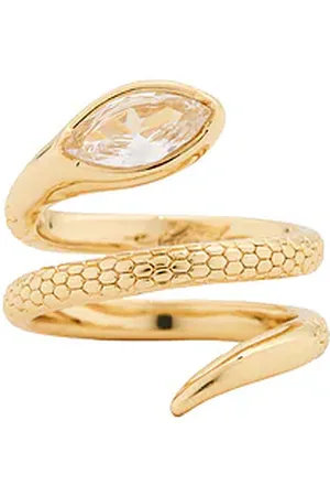 Ettika Anillo circular serpent en color oro metálico talla all en - Metallic Gold. Talla all.