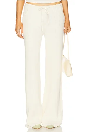 AYA MUSE Pantalones de punto con cordón en color talla M en - Cream. Talla M (también en XS).