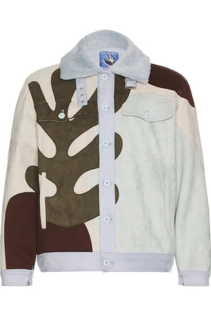 KIDSUPER STUDIOS Chaqueta abotonada patchwork en color beige talla L en - Beige. Talla L (también en M, S, XL).