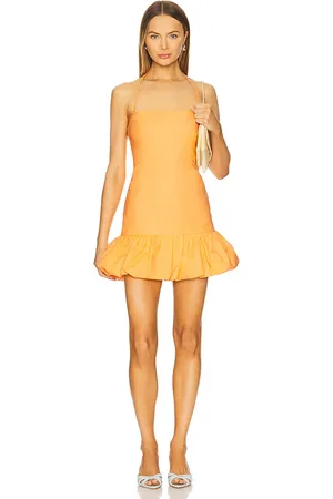Minkpink Mini vestido burbuja charlotte en color talla L en - Orange. Talla L (también en M, S, XL, XS).