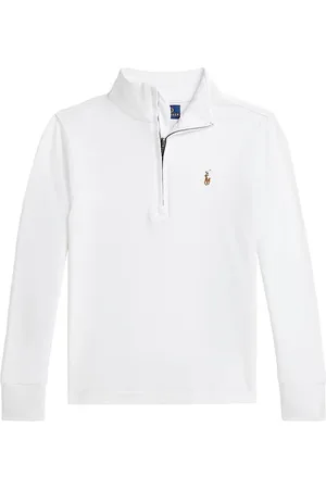 Ralph Lauren Jersey de manga larga con media cremallera en color talla 2 en - White. Talla 2 (también en 3, 5).