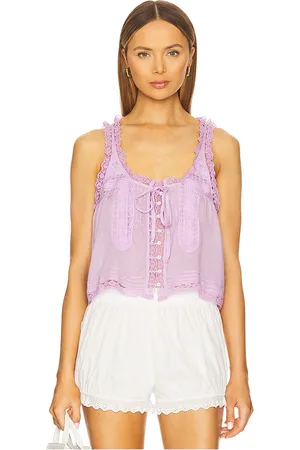 Free People Camiseta tirantes evermore en color lavanda talla L en - Lavender. Talla L (también en M, S, XL, XS).