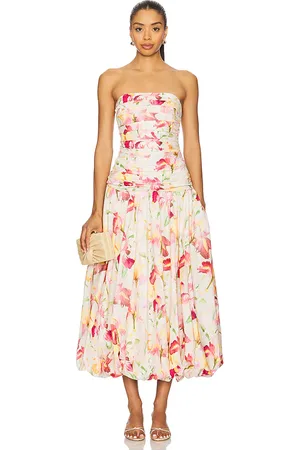 Nicholas Vestido midi despina bubble en color rosado talla 0 en - Pink. Talla 0 (también en 2).