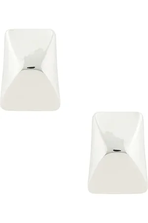 ANINE BING Perno rectangular curvo en color metálico talla all en - Metallic Silver. Talla all.