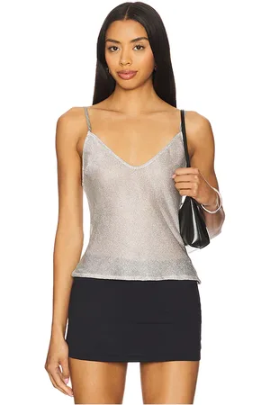 Bella Venice The jackie top en color metálico talla L en - Metallic Silver. Talla L (también en M, S, XL, XS).